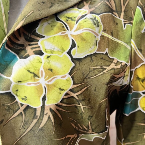 📌Peck & Peck Stunning Floral Silk Blend Blazer - Jacket with 3/4 Sleeves - Picture 4 of 12